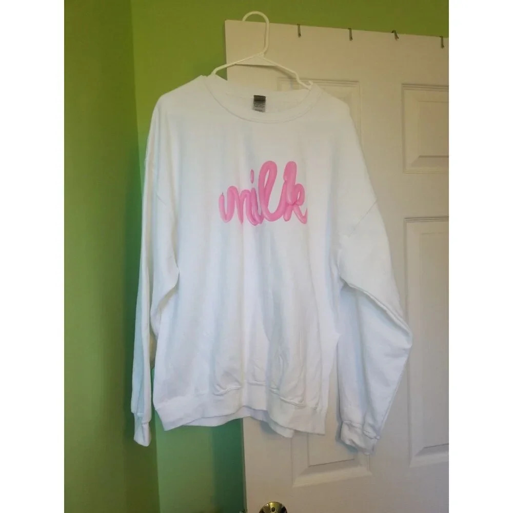 Gildan White Milk Sweater Female xl. Winter Sweater
